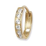 9-karätiges Gelbgold Unique Wishlist 9 Karat Gelbgold, Zirkonia, Herrenarmbanduhr, Ohrringe