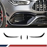 CLA45 Front Bumper Canards Fits for Mercedes Benz CLA Class CLA45 AMG C118 2020-2022 Gloss Black Front Bumper Lip Splitter Fins Factory Outlet