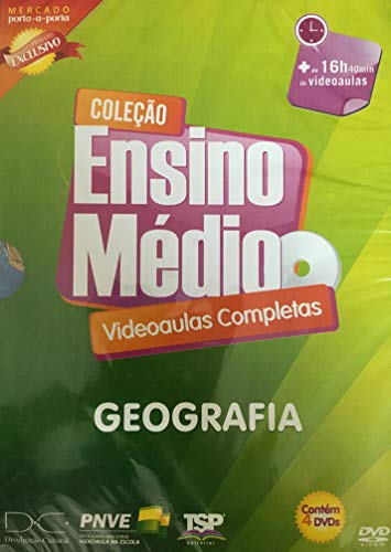Coleção Ensino Médio Videoaulas Completas - Geografia 4 Dvds