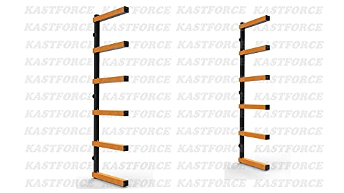 KASTFORCE KF1006 Lumber Storage Rack 6-Level System 110 lbs (50kg) per Level with Durable Sheet Metal Screws, Wood Rack, Workshop Rack
