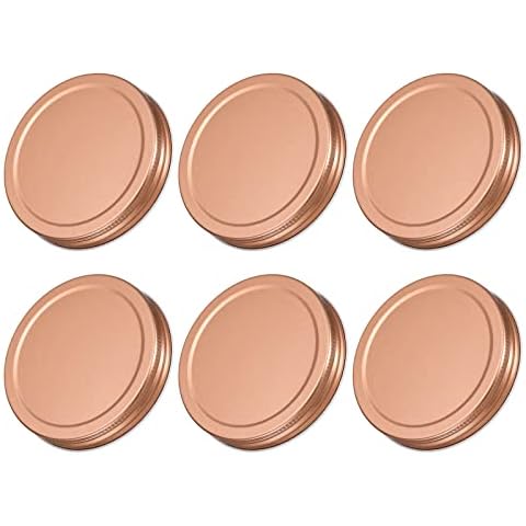 sourcing map Rose Gold Mason Jar Lids Cover