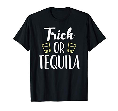 Trick or Tequila - Halloween Drinking Maglietta