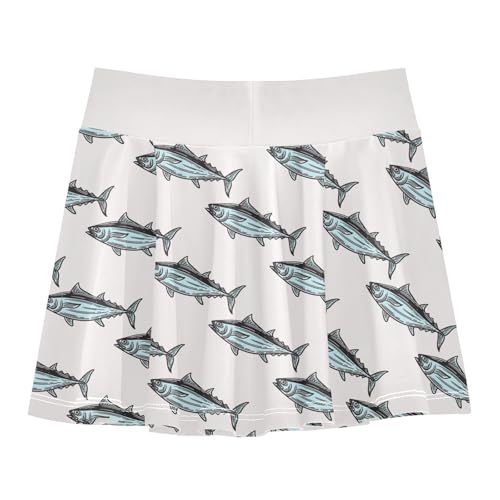 Girls Butterfly Shorts 2 in 1 Flowy Shorts Fish Tennis Skirt Skorts for Teens XL3