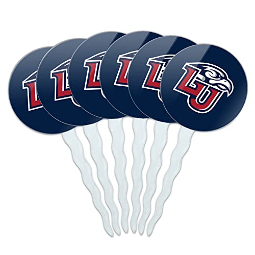 Liberty University Primary Logo Cupcake Picks Toppers Decoration Set of 6