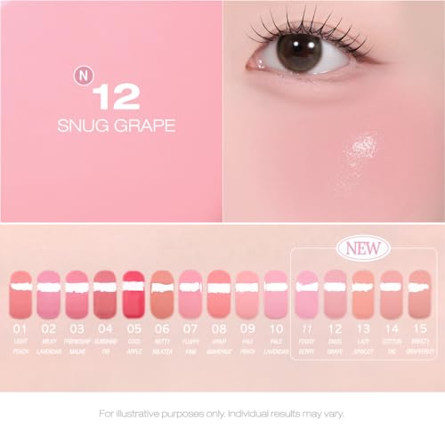 Image of PERIPERA SYRUPY TOK CHEEK Liquid Blush| Dewy Finish with Long-Lasting Hydration, Buildable & Blendable Color, Natural Glow for Cheeks, Safe for Sensitive Skin (12 SNUG GRAPE)