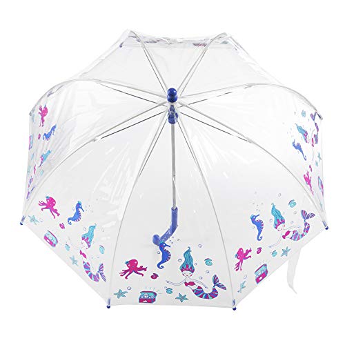 Totes - Ombrello Trasparente Per Bambini Con Manico Facile Da Impugnare, Principessa Dell', Kids - 38" Canopy, Ombrello Trasparente A Bolle Con Tettuccio A Cupola, Design Leggero, Protezione Da Vento - 7