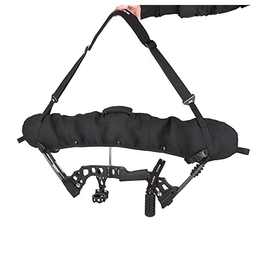 ZSHJGJR Archery Compound Bow Sling String Protector Compound Bow Cams Sling Case Carrying Shoulder Strap Holder Compound Bow Accessories for Outdoor Hunting (Black)
