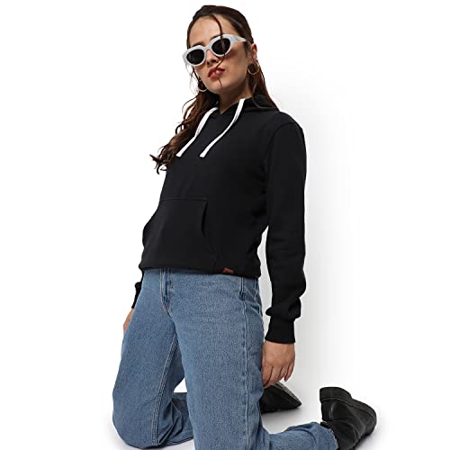 Image of Campus Sutra Women cotton Premium Zipper Hoodie-Grey