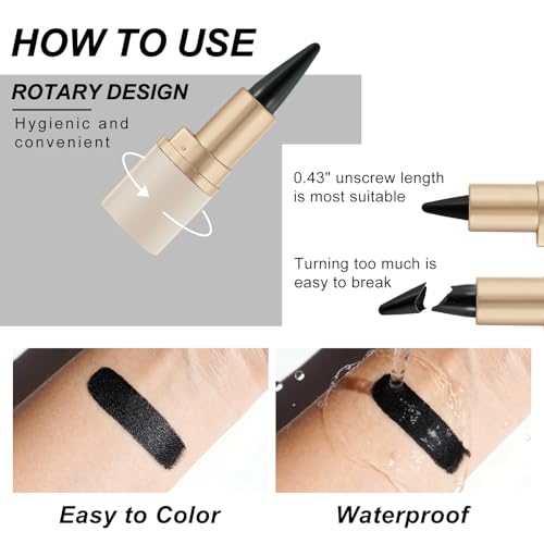 MISS ROSE M Gel Eyeliner Pack de 2 Lápices Negros miniatura 7