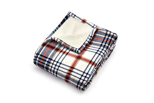 Eddie Bauer | Smart Heated Electric Throw Blanket - Reversible Sherpa - Hands Free Control - Wi-Fi Only (2.4Ghz) - Compatible With Alexa, Google, Ios, Android - Plaid Blue #TOP2