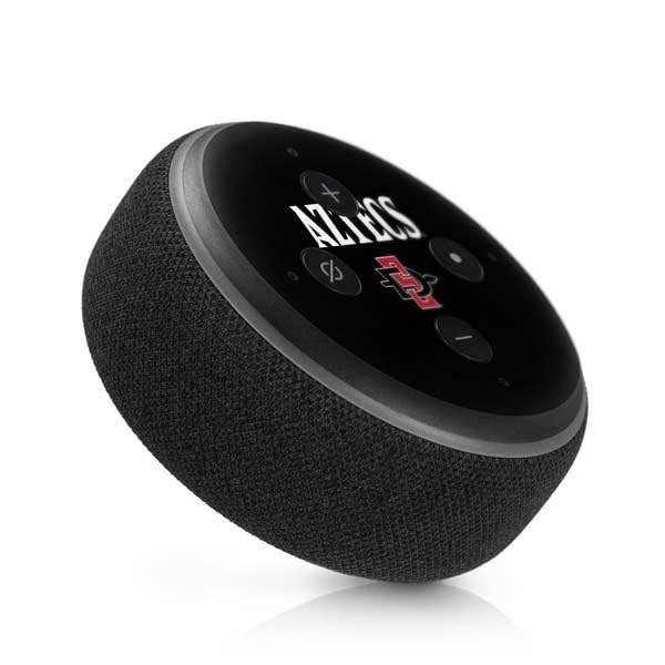 Skinit Decal Audio Skin Compatible with Amazon Echo Dot 3 - Officially Licensed San Diego State University Aztecs Black Design