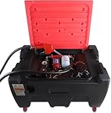 40 Gallon Fuel Transfer Tank with Detachable Wheels for Cars, Motorcycles & Boats, Holds Gasoline & Diesel, 12GPM 12V DC Fuel Transfer Pump & Manual Fueling Nozzle for Lawn Mowers & Snowblowers