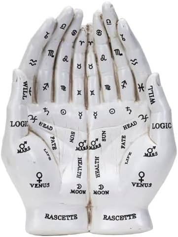 Pacific Giftware Symbolic Palmistry Cupped Hands White Standing Figurine 8.78” Tall