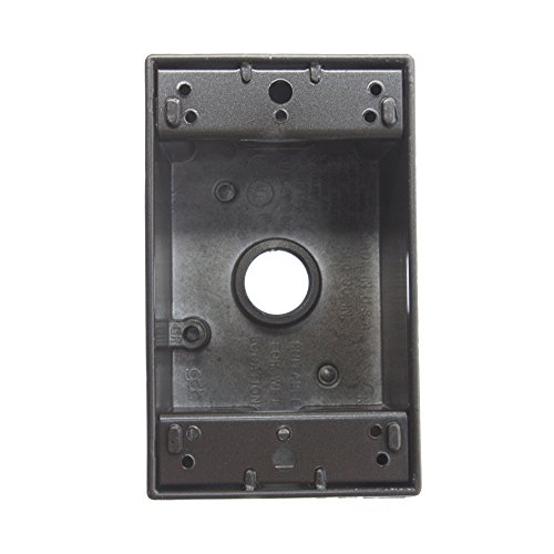 Pass & Seymour Wpb24-Br 1-Gang Weatherproof Outlet Box, (4) 1/2" Holes, Bronze #TOP29