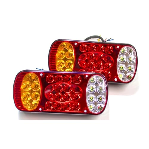 Feu antibrouillard arrière 12V 32 LED HILLAR pour remorque et camion - Lot de 2