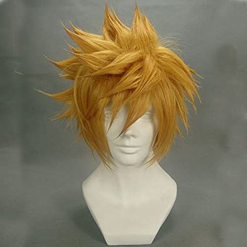 Roxas Cosplay Wig Hair Role Play Halloween Costume Party Wigs + Wig Cap