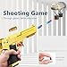 Manual Shell ejecting Pistol Soft Bullet Pellet Toy Gun Ball Blasters Realistic Dart Ammo Fake Prop Look Real Gun Shooting Game for Adults Under 10 Dollars Age 14+ (Golden)