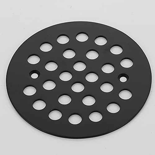 4-1/4Inch Screw-In Shower Drain Cover Replacement Floor Strainer,Brushed Nickel,Brushed Gold,Oil Rubbed Bronze,Chrome,Antique Coppe,Antique Bronze,Antique Brass (Black) #TOP2