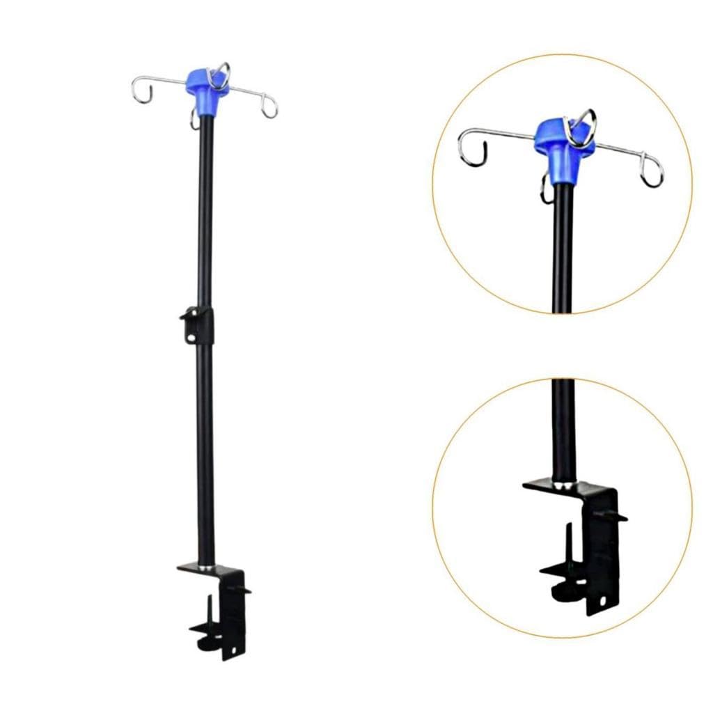 Soporte Extensible para Suero Intravenoso, para Uso Doméstico, con 4 Ganchos, Portátil, de Altura Regulable Y Telescópico.