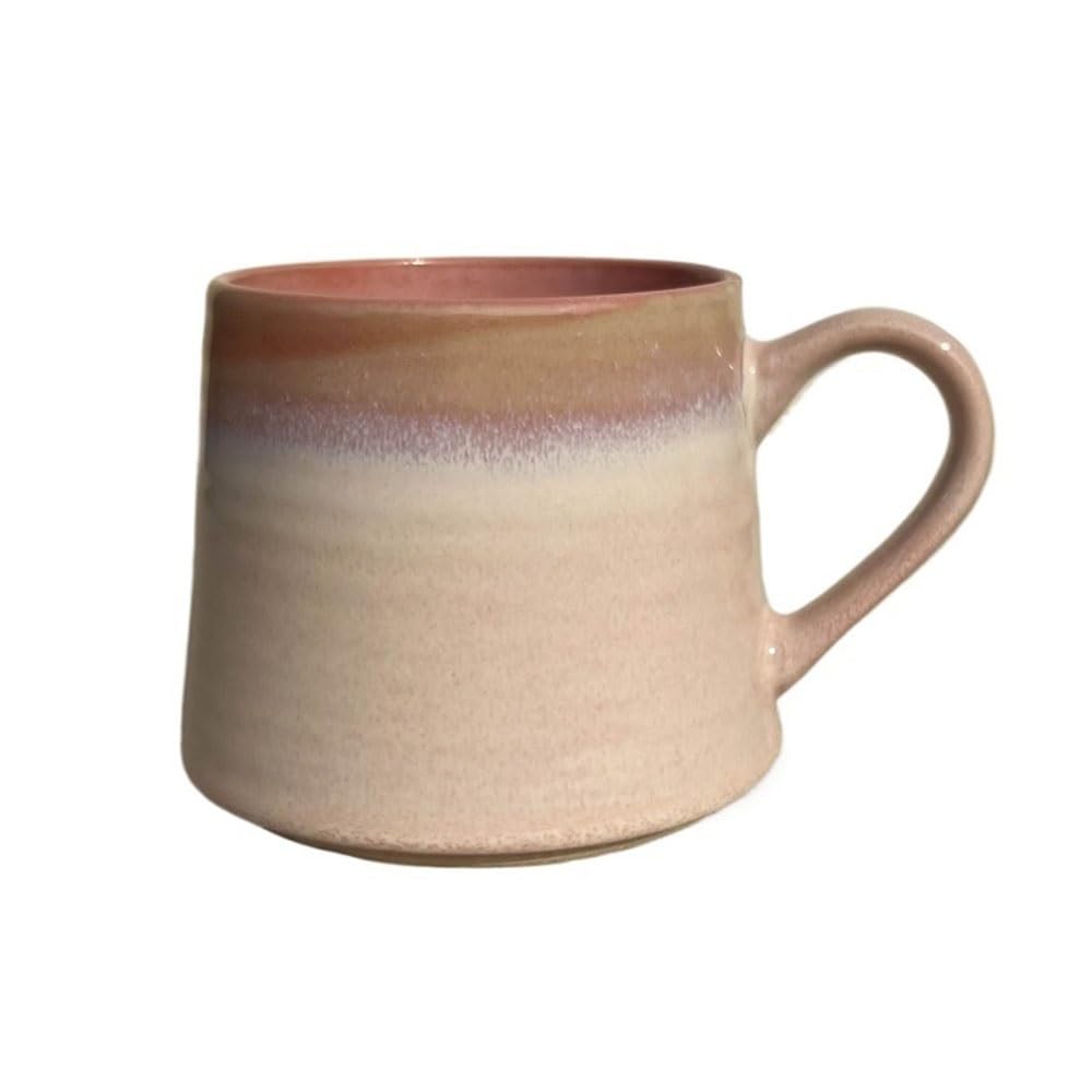 LIBANGRONG-888 Mugs Large Capacity Gradient Color Vintage Ceramic Cup Mug Office Water Home Coffee Milk Tea Cup(Pink)