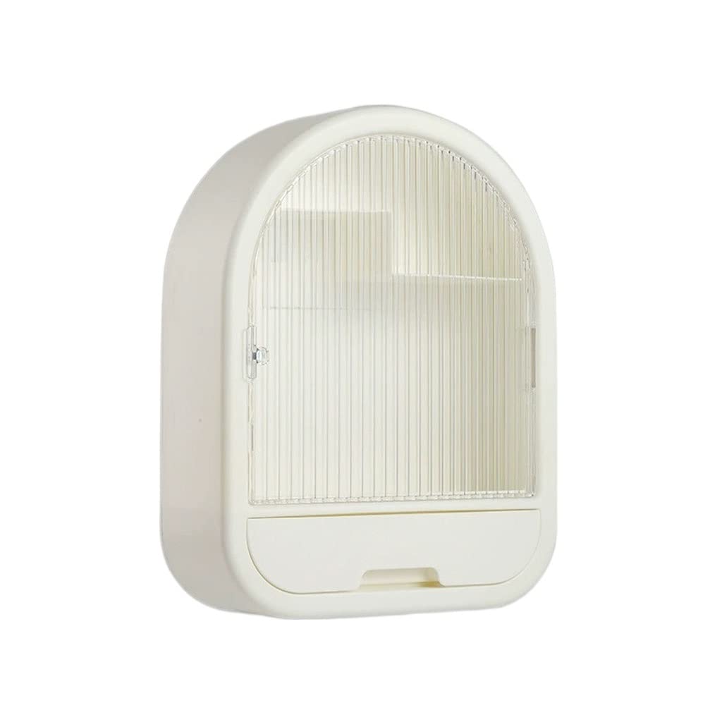 OZBMA Makeup Organizer No Punching Wall-mounted Cosmetic Storage Box Skin Care Product Locker,Storage Display Case (C) (C)
