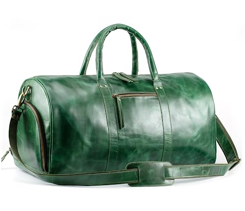 Handmade World Buffalo Leather Weekender