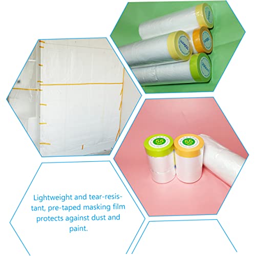 UKCOCO 6 Rolos Papel De Máscara Filme Pré Mascaramento Pintura Automotiva Filme De Máscara Para Pint