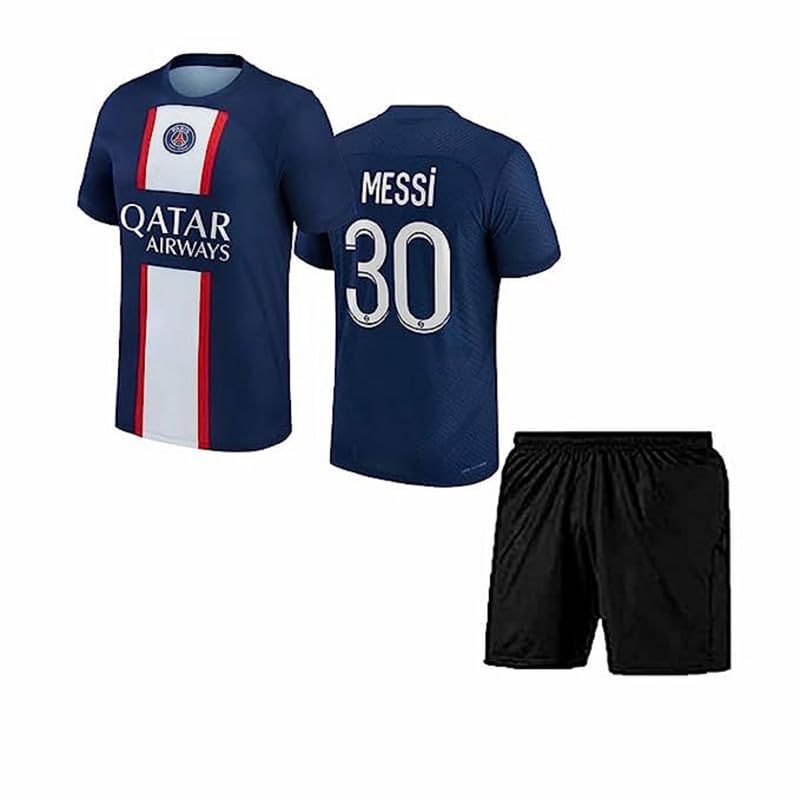 GenericFootball Jersey Messi Pariss with Black Shorts- for Men and Sports Jersey 21-22