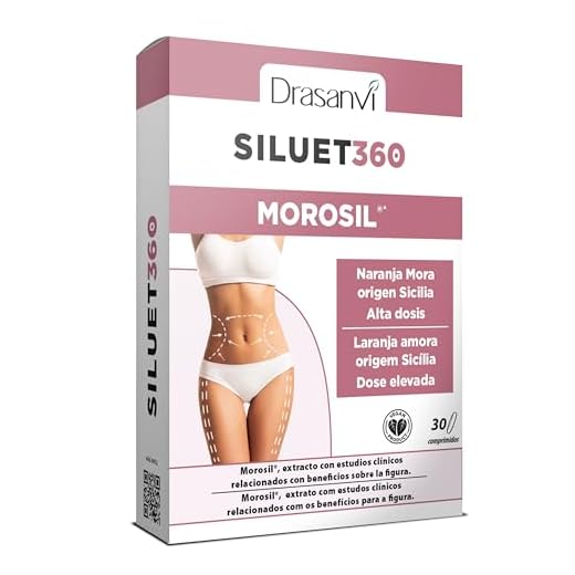 MOROSIL SILUET 360 - Potente Quema Grasa Natural | Naranja Roja de Sicilia | Reducción de Grasa Abdominal y Peso Corporal | Vientre plano | Antioxidante | 30 Comprimidos | Drasanvi