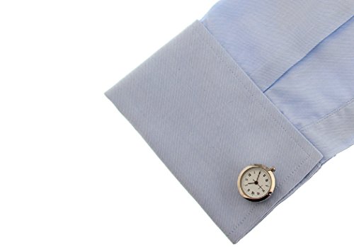MRCUFF Real Working Watch Pair Cufflinks in a Presentation Gift Box & Polishing Cloth3