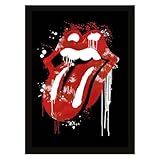 Rolling Stones Drucken, MDF, Mehrfarbig, 30 X 40 cm
