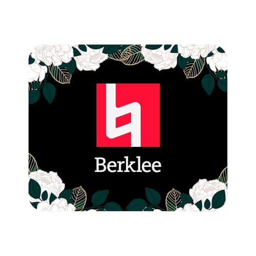 Mouse Pad, Fabric, Berklee College of Music Standard/Floral White