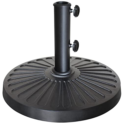 EliteShade USA Umbrella Base Stand Market Patio Outdoor Heavy Duty Umbrella Holder with Concave Radial Pattern,Black