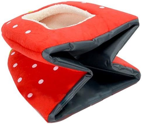 Amazon いちご デザイン ペット 用 2way ハウス ベッド Lサイズ レッド 小型犬 猫 用 絆 ベッド クッション 通販