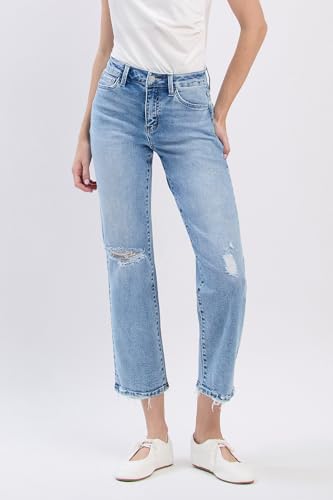 VERVET High Rise Ankle Straight Jeans T65252