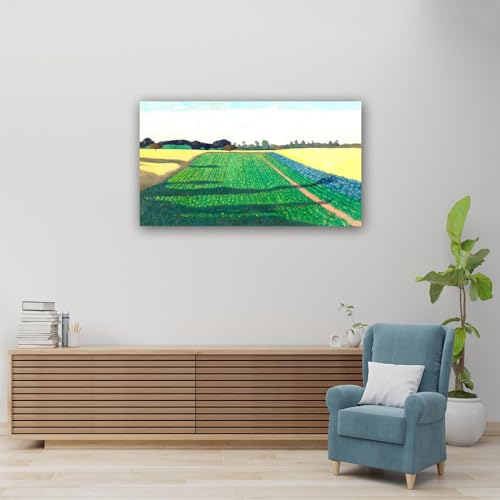 Image sur Toile V-Les champs 80x145cm édition d'art sur texture canvas pour une décoration murale raffinée