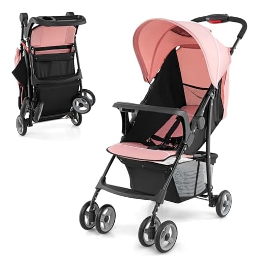 Best umbrella stroller ever HONEY JOY Pink Lightweight Travel Stroller