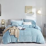 Tissu douillet : tissu microfibre polaire haute densité 200 g/m², qui est beaucoup plus moelleux, doux et extra chaud que la parure de lit en flanelle pour vous offrir un environnement de sommeil chaud et confortable.