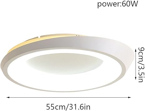 SHUANGZ Platte Lamp LED-inbouwplafondverlichting Dicht Bij Plafondverlichtingsarmaturen Side Emitting Design Plafondverlichting Nordic Slaapkamer Woonkamer Moderne Minimalistische Sfeervolle Lampen SHUANGZ photo 3