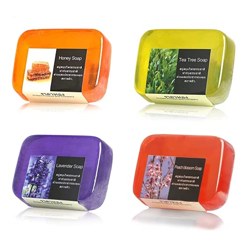 ONIYEA Natural Handmade Bar Soap Set of 4 Gift Set, 100% Pure Essential Oil, Body/Face/Hand Wash for Women Men, Luxury Skincare Soap with Outlast Scent, Best Gift 3.5 Oz Each