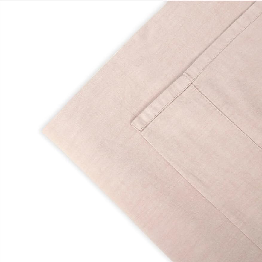 Image of Terra Pink Queen Fitted Percale Temperature Regulating Bedsheet Set - 100% Cotton, Soft Fitted Bedsheet 80x60 in + Pillow Covers 18x27 in, Lightweight Bed Linen for All Seasons
