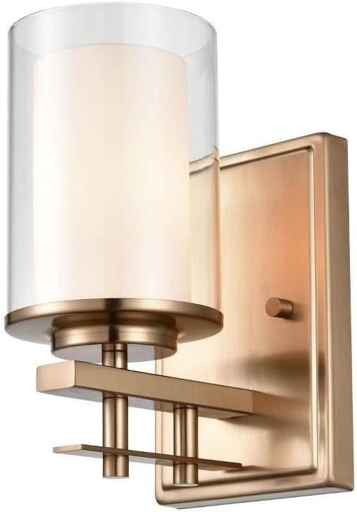 Millennium 5501-MG Contemporary One Light Wall Sconce from Huderson Collection, Champ, Gld Leaf Finish, Modern Gold