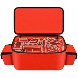 Tanmqin Air Compressor Bag for Milwaukee M18 Inflator 2848-20/2771-20 | Oxford Fabric, Dual Battery Pockets for 3.0-9.0Ah Packs, Accessory Organization for Garage and Vehicle, Red, Case Only