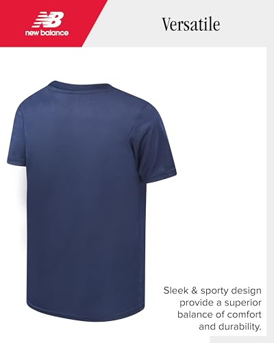 Image of New Balance Boys Shorts Set - 2 Piece Active Performance Athletic Shirt and Basketball Gym Shorts with Pockets