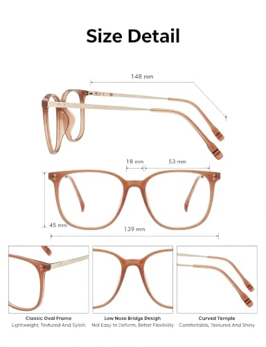 Image of GUDVUE Blue Light Blocking Glasses for Woman /Women Metal Lightweight