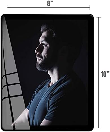 8x10 photo frames, picture frames clear, hanging picture frames, Matted for wall and tabletop Decor (8x10, black)