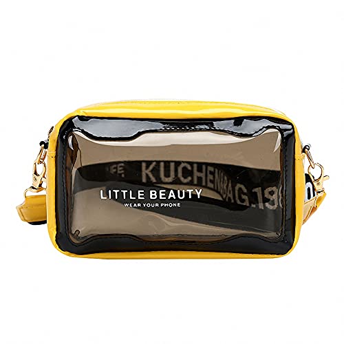 Colorful Clarity Handbags Stadium Approved Small Crossbody Purse for Women Transparent Clear Plastic Bags