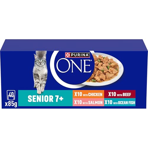 PURINA ONE Senior 7+ Mini Fillets Mixed Selection Wet Cat Food 40x85g