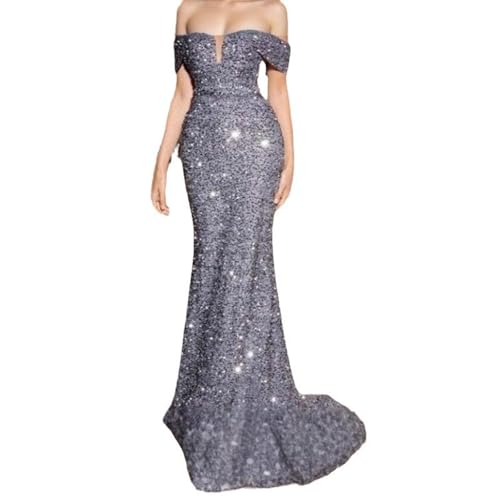 Robe de soirée sirène dos nu pailletée pour briller