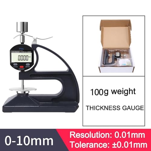 Calibrador Digital de Espesor de Escritorio 0-10mm con pantalla LCD y peso ajustable de 50g/100g miniatura 6